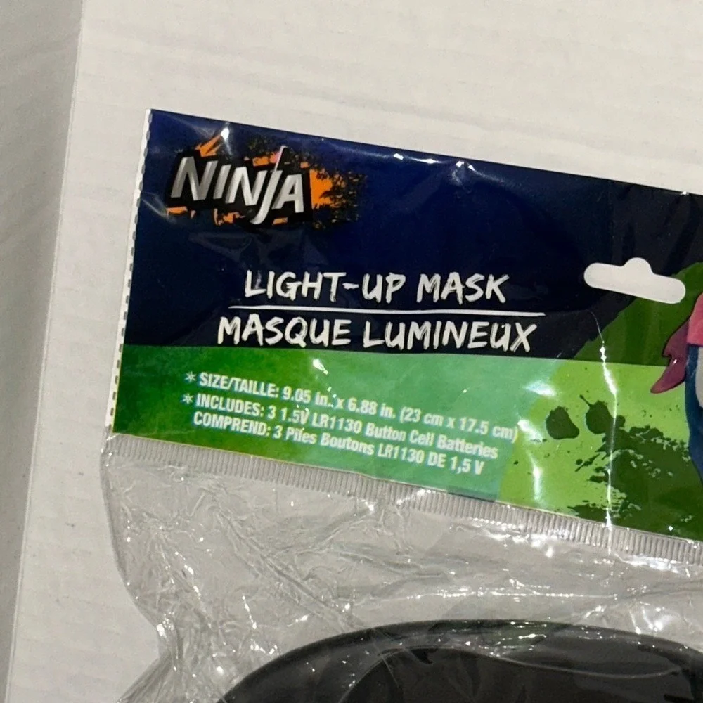 Ninja Light-Up Mask 2 Pack Red and Green Headband Costume Accessory Set 313856